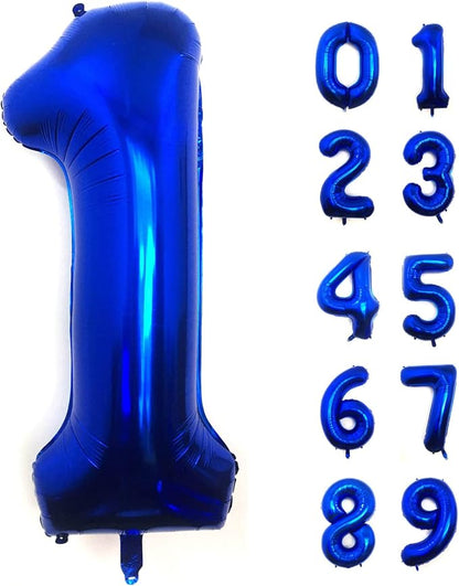 Lovoir 40 Inch Navy Blue Number 1 Balloon Large Size Jumbo Digit Mylar Foil by Lovoir