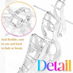 Fashey Hair Claw Clips Gold Metal Hair Clip Large Claw Clips for Thick Hair Accessories for Women