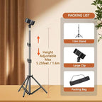 Hair Dryer Stand Holder Hands Free Adjustable Blow Dryer Stand with Universal Clamp Clip Sturdy Base