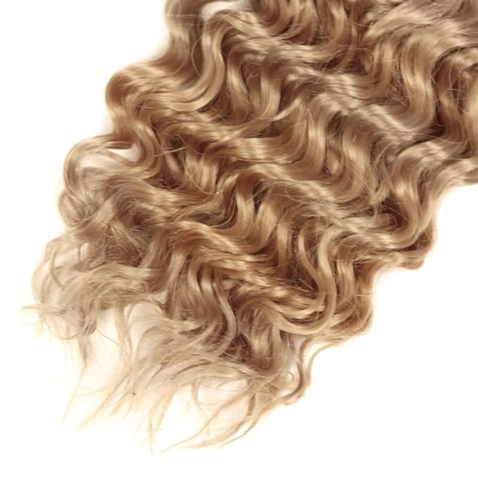 Ash Blonde Bundles Human Hair Color #22 Deep Wave Bundles 24 26 28 Inch Niegmeag Brazilian Virgin Soft and Silky Remy Hair Extensions Ash Blonde Deep Wave Bundle