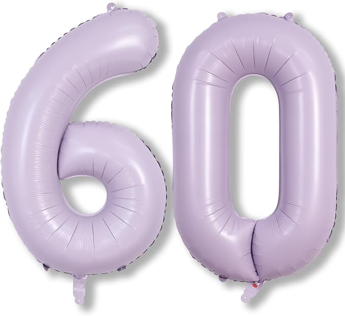 Dusty Purple 60th Birthday Balloons by Lingqiang