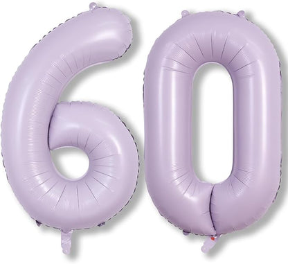Dusty Purple 60th Birthday Balloons by Lingqiang