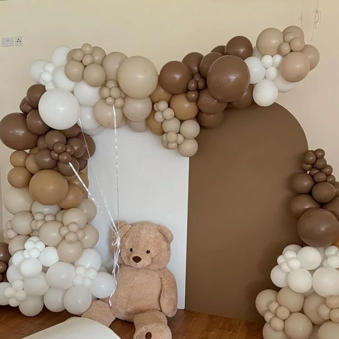 Voircoloria 90pcs Brown Balloons Garland Arch Kit, 18 12 10 5 Inch | - Image 4