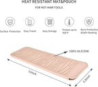 Silicone Travel Mat Pouch for Hair Straightener, Crimping Iron, Curling Wand, Flat Iron, and Styling Tools