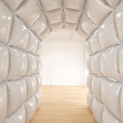 36pcs Pearl White Square Foil Balloons Backdrop Kit - Image 6
