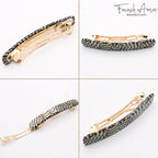 French Amie Small Opera 2 1/4 inch Celluloid Handmade Automatic Hair Clip Barrette - (Opera)