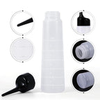 driew Applicator Bottles for Hair, 8.5oz Hair Squeeze Bottle with Angle Tip Color Applicator Bottle Dye Pack of 2,Black Cap