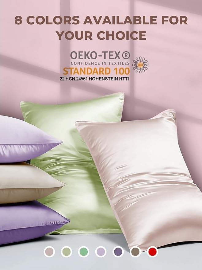 Mulberry Silk Pillowcase for Hair and Skin, SGMSILK 22 Momme Natural Silk Pillow Cases with Zipper, 6A Soft and Smooth Single Sided Pure Silk Pillow Cover (Coral Pink, Queen 20"x30")