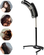 Hair Steamer Professional Hair Salon Steamer,40-70℃/104-158℉,Hair Steamer with Temperature and Time Adjustment,Hair Color Treatment Processor with Wheels,Portable Standing Dryer for Home(Black 950w)