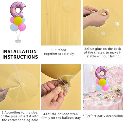 Donut Table Centerpiece Balloons Stand Kit 2 Sets - Image 4