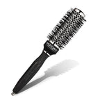 Silver Arch Round Brush for Blow Out (35mm) Professional Metal Round Hair Brush for Blow Drying Hair with Sectioning Pin, Salon Quality Honeycomb Design with Anti-Static Ionic Technology
