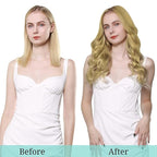 DOORES Clip in Hair Extensions - Dirty Blonde, 22 Inch, 7pcs 120g - Real Human Hair for Women, Thick Silky Straight Natural Extensions