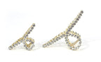 2Pcs Gold Rhinestone Hair Claw Clips, Large Metal Hair Claw Clips for Thick Hair, Strong Hold Non Slip Gold Claw Clips & Rhinestone Hair Claw Clip for Women, Hair Accessories for Women Girls