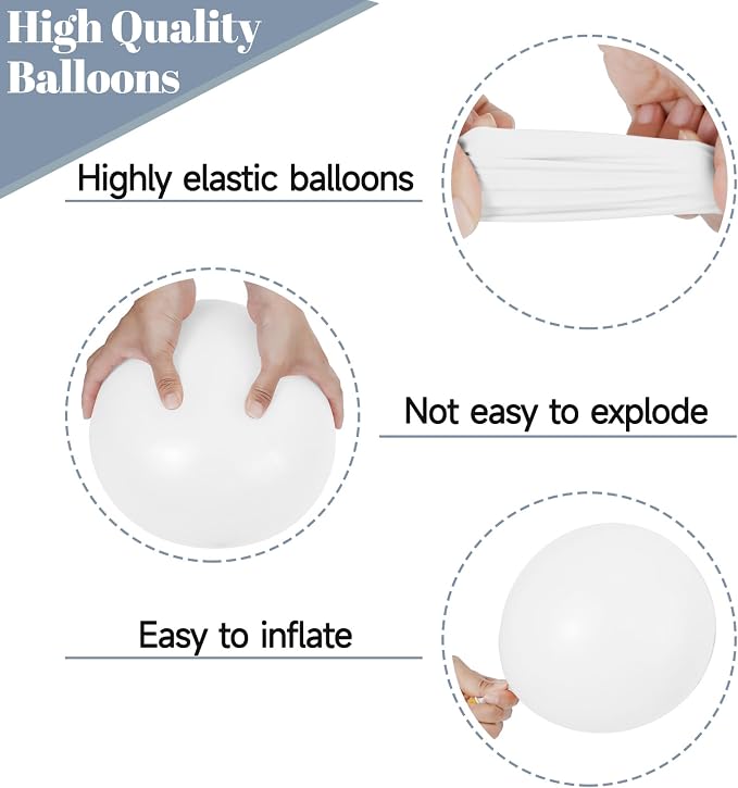 68Pcs Dusty Blue and Champagne Gold Balloons 12 Inch Sand White Pastel Baby - Image 3