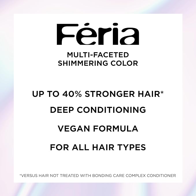 L'Oreal Paris Feria Multi-Faceted Shimmering Permanent Hair Color Hair Dye, V28 Midnight Violet (Deepest Violet)
