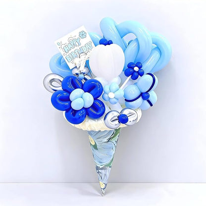 260 Blue Long Balloons for Balloon Garland Thickening Skinny Latex Twisting - Image 8