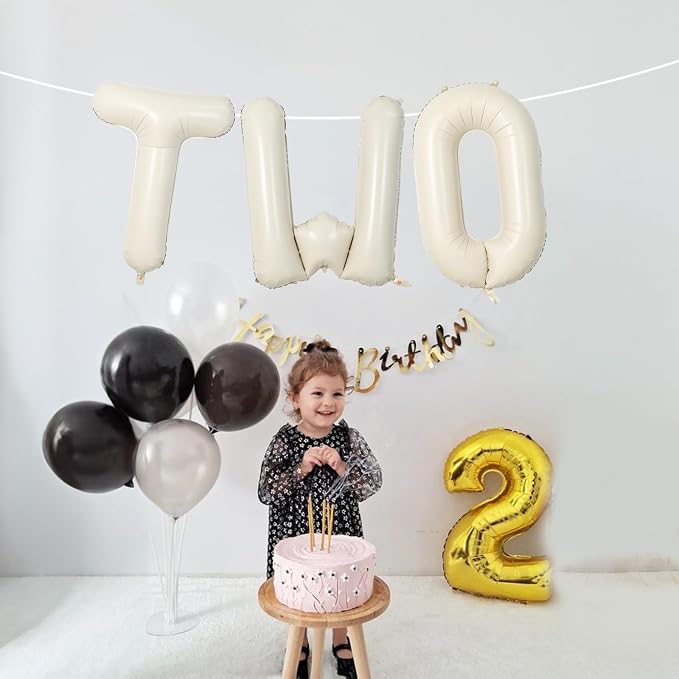 40 Inch Beige Letter Balloon, Cream White Sand Alphabet - Image 5