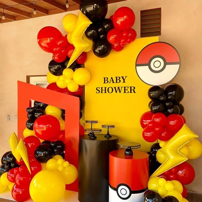 MEBAY Red Black Yellow Balloon Garland Arch Kit - Image 5
