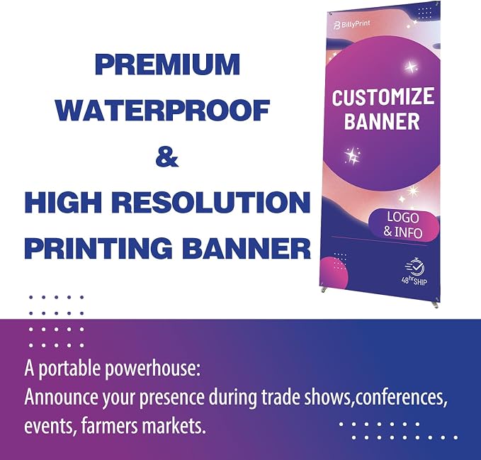 Custom Banner with X Stand | Personalized X Banner Stand - Image 2