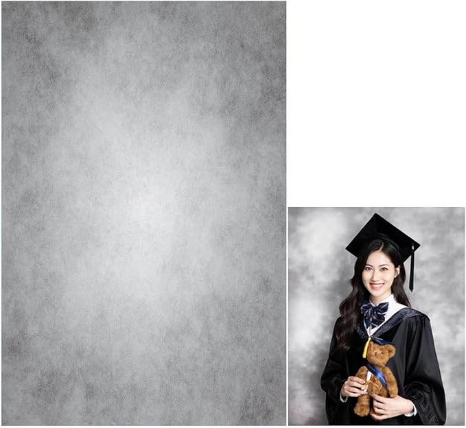 6x9ft Gray Abstract Photography Backdrops Grey Portrait Photo Studio Prop by HMTFOTO