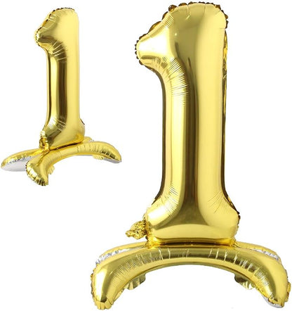 16" Standing Gold Alphabet Letter and Number Balloons Aluminum Hanging Foil by RUIANSI