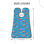 Beard Grooming Cape, Waterproof Hair Catcher for Shaving Trimming, Non-Stick Bib Apron Gifts for Dad Men, Cute Red Fire Truck Blue Shave Bib