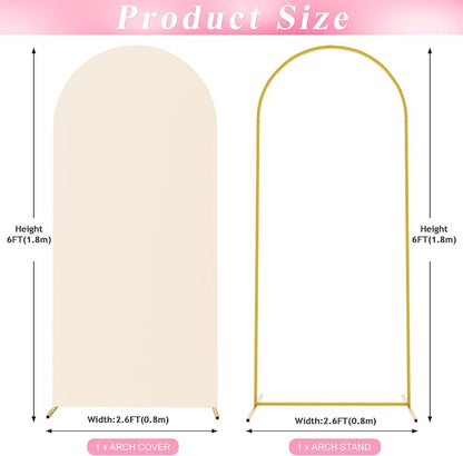 6FT Arch Backdrop Stand and Cover Set, Arch Stand - Image 2