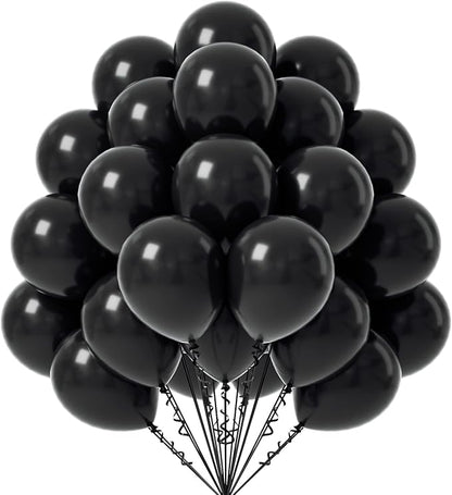 FOTIOMRG Black Balloons 12 inch, 50 Pack Black Party Balloons Good Quality by FOTIOMRG