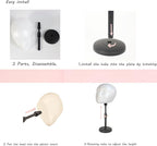 2 PACKS Adjustable wig or hat styrofoam mannequin head holder stand (13”to 17”)