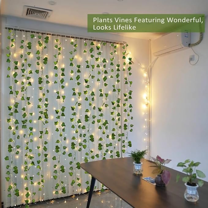 RECUTMS Fake Wall Curtain Ivy Vines - Image 6