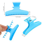 Ondder Hair Clips for Styling, Cutting, Coloring - Butterfly Claw Clamps and Sectioning Clips for Salon and Home Use - Hair Accessories for Women and Girls in Black, Blue, and Orange