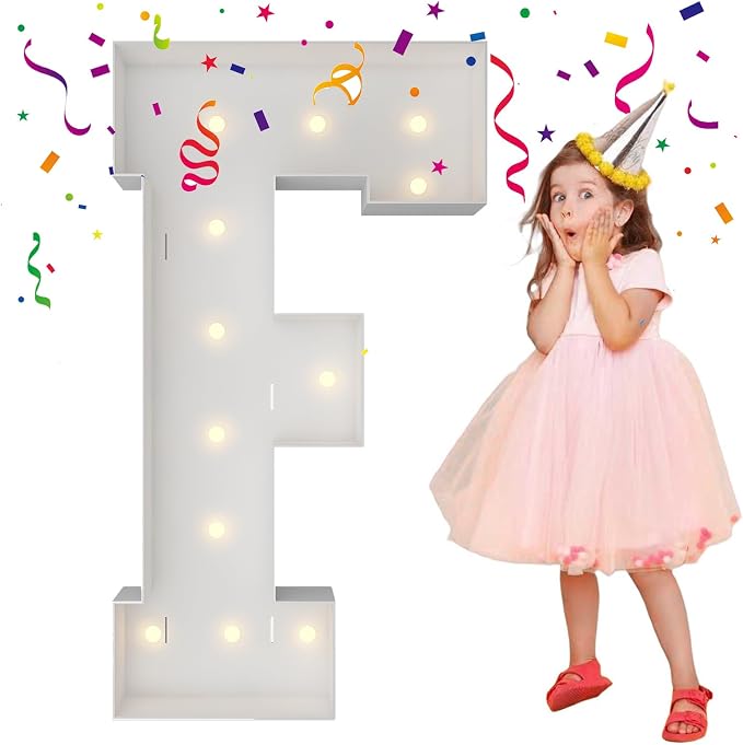 4FT Marquee Light Up Letters, Large Marquee Letters, Mosaic Balloon Frame by MerryMosaics