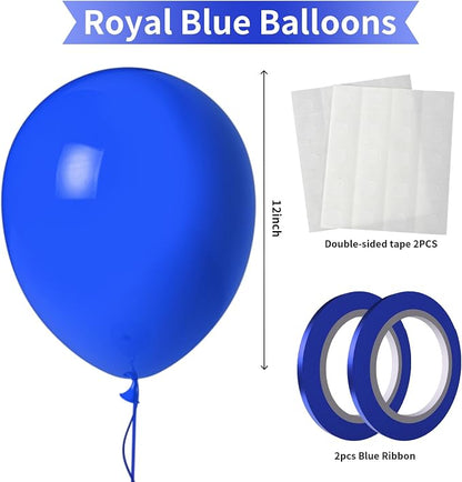 Royal Blue Balloons 100 Pack 12 inch Thicked Latex Party Decoration | Blue - Image 2