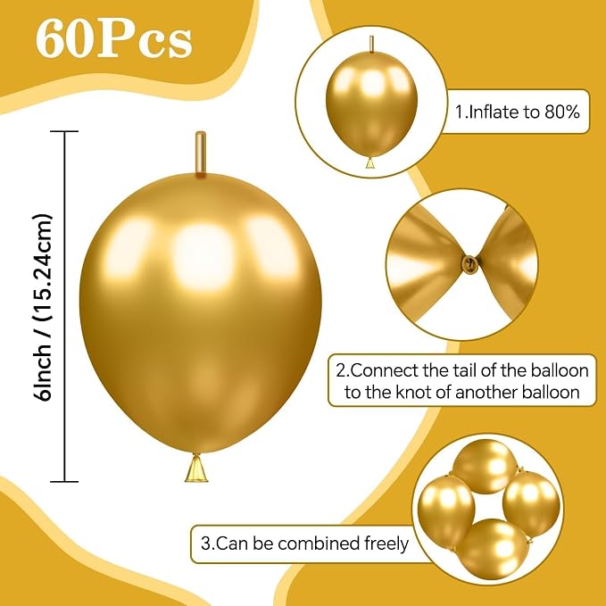Gold Link Balloons - Image 2