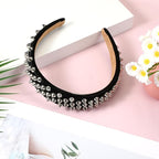 Spiked Headband, Punk Studded Rivet Rock Hair Hoop For Women, Gothic Black Spiked Headpiece