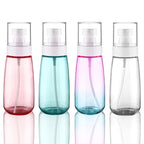 Cosywell Fine Mist Spray Bottle TSA Approved 3.4oz 100ml 4 Pack Empty Cosmetic Refillable Travel Containers Plastic Spray Bottle for Perfume Essential Oils Toners Rose Water Cosmetics(4Colors)