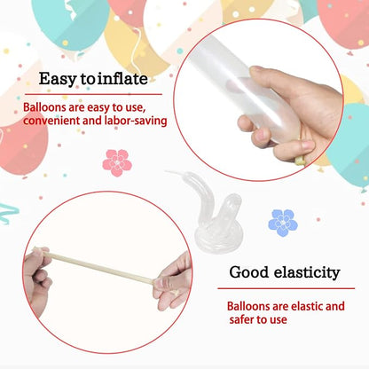 260 Clear Long Balloons for Animals, Thickening Skinny Latex Twisting for Arch - Image 4