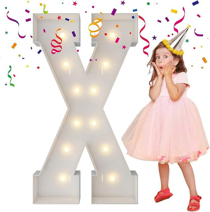 4FT Marquee Light Up Letters, Large Marquee Letters, Mosaic Balloon Frame by MerryMosaics