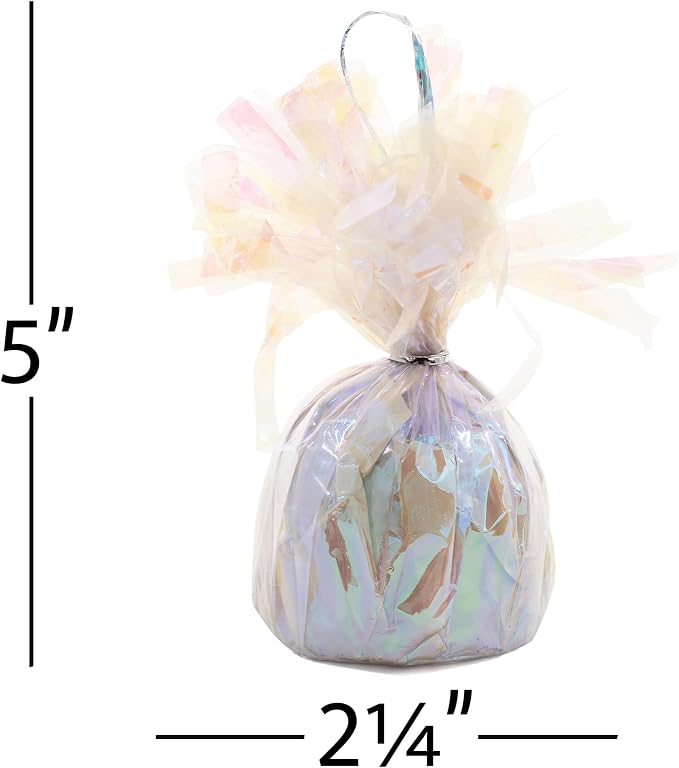 Pack of 12 Foil Metallic Balloon Weight 6 oz - Image 2