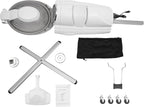 Hair Steamer Professional Hair Salon Steamer with 12 Color Light & Ozone,40-70℃/104-158℉,Hair Steamer with Temperature and Time Adjustment (White)