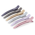 AIMIKE 6pcs Professional Hair Clips for Styling Sectioning, Anti-Slip No-Trace Duck Billed Hair Clips with Silicone Band, Salon and Home Hair Cutting Clips for Hairdresser, Women, Men - 4.3” Long