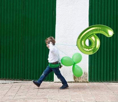 9 Balloon Numbers, 40In Green Balloons - Image 3