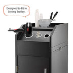 Hair Styling Station with Dryer, Curling Iron, Comb Holder and Tube Organizer