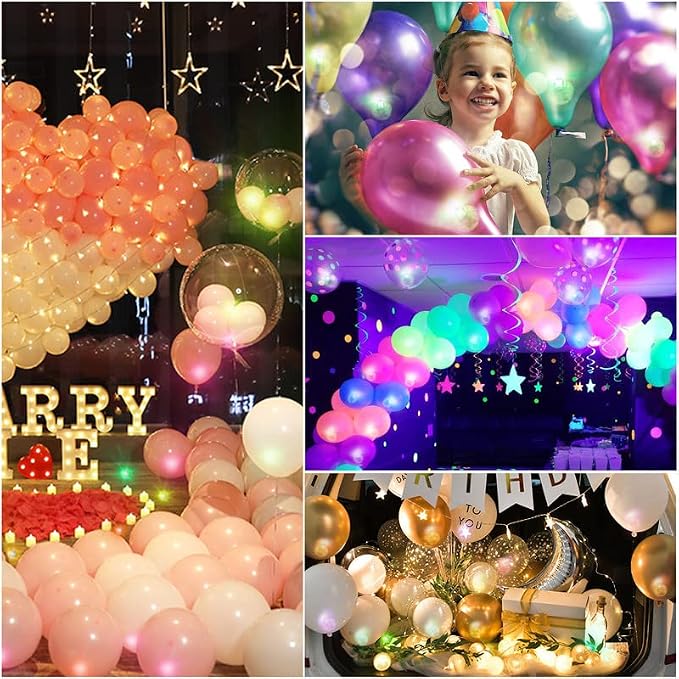 ZGWJ 100PCs Red Balloon Lights Mini, Battery Powered, Long Standby Time - Image 6