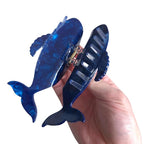 Novelty Blue Whale Hair Clips,Cute Acetate Hair Clip,Big Claw Clips for Women