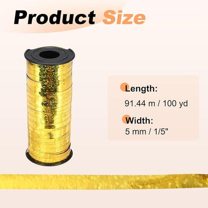 PATIKIL Glitter Curling Ribbon 100yds x 1/5" Plastic Balloon String Ribbon | - Image 2