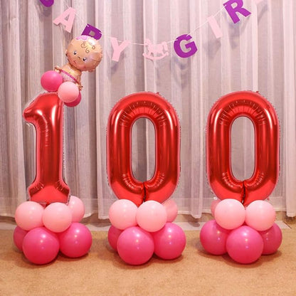 TONIFUL 40 Inch Red Number 8 Balloons Large Foil 8th Birthday Decorations | Red - Image 5