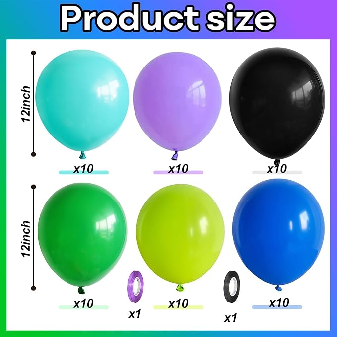 Black and Green Balloons - Image 2