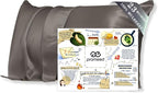 PROMEED Grey Silk Pillowcase Standard Size - Both Sides 23 Momme Grade 6A+Mulberry Silk Pillow Case Covers for Hair and Skin, Soft and Acne Free (Standard 20"x26", Grey)