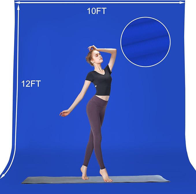 10x12ft Royal Blue Screen Backdrop - Image 5